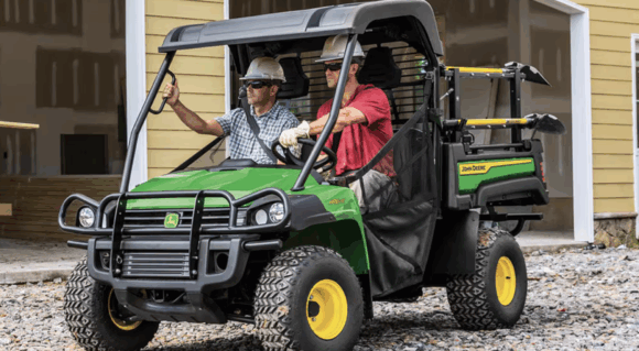John Deere gator UTV being ridden